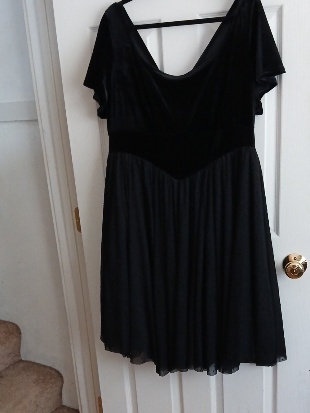torrid Black Velvet Bodice Midi Dress